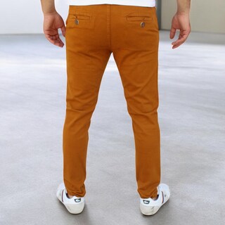 Foto 3 | Foto 3 | Pantalón Skinny De Gabardina Mostaza John Silver