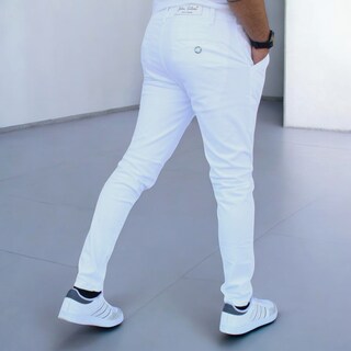 Foto 2 | Foto 2 | Pantalón Skinny De Gabardina Blanco John Silver