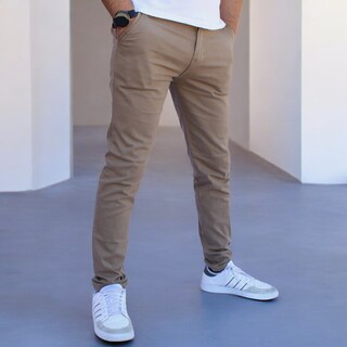 Foto 1 | Foto 1 | Pantalón Skinny De Gabardina Caqui John Silver