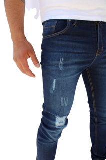 Foto 2 | Foto 2 | Pantalón Skinny De Mezclilla Mod 1 Azul Obscuro Demo John Silver