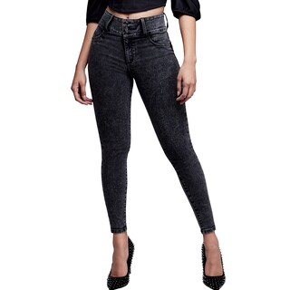 Foto 1 | Foto 1 | Jeans Mujer Super Skinny Cintura Alta Push Up 2144gris
