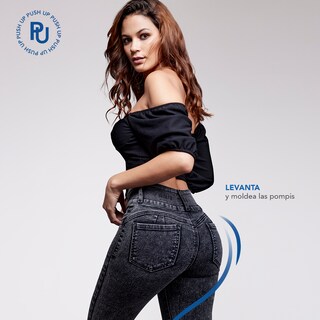 Foto 5 | Foto 5 | Jeans Mujer Super Skinny Cintura Alta Push Up 2144gris