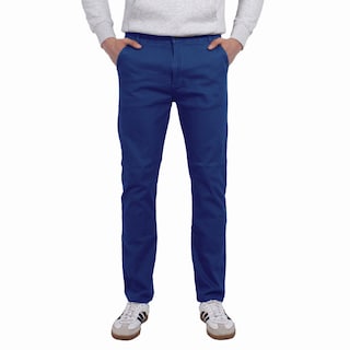 Foto 1 | Foto 1 | Pantalón De Hombre De Gabardina Casual Skinny Azul Pizarra
