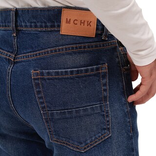 Foto 5 | Foto 5 | Jeans de Mezclilla MCHK Azules Rectos Tiro Alto para Caballero
