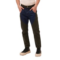 Jeans De Mezclilla Mchk. Cropped, Diseño Bicolor, Color Militar Y Azul. Para Hombre. Modelo 8070