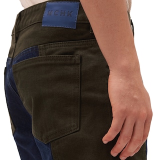 Foto 5 | Foto 5 | Jeans De Mezclilla Mchk. Cropped, Diseño Bicolor, Color Militar Y Azul. Para Hombre. Modelo 8070