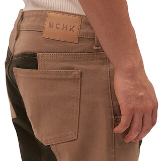 Foto 5 | Foto 5 | Jeans De Mezclilla Mchk. Cropped, Diseño Bicolor, Color Militar Y Arena. Para Hombre. Modelo 8068