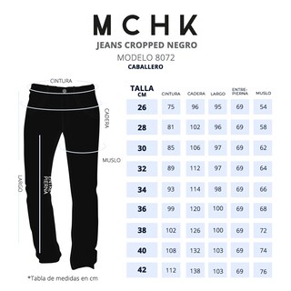 Foto 6 | Foto 6 | Jeans de Mezclilla Mchk Cropped 8072 Negros para Hombre