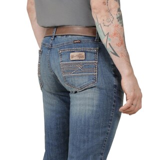 Foto 5 | Foto 5 | Jeans Vaquero Wrangler Hombre Western Slim Straight 320 Azul