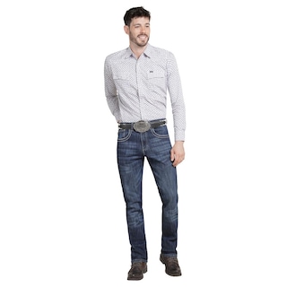 Foto 4 | Foto 4 | Jeans Vaquero Wrangler Hombre Western Slim 262 Azul