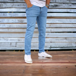 Foto 2 | Foto 2 | Pantalon Slim Fit Mezclilla Azul Claro