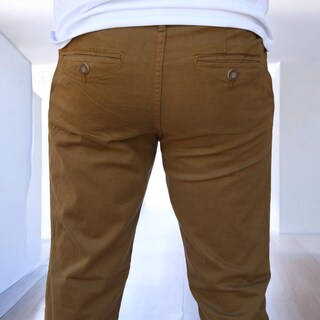 Foto 4 | Foto 4 | Pantalón Slim Fit Gabardina Caqui Obscuro