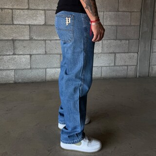 Foto 4 | Foto 4 | Jeans De Hombre Azul Medio Recto
