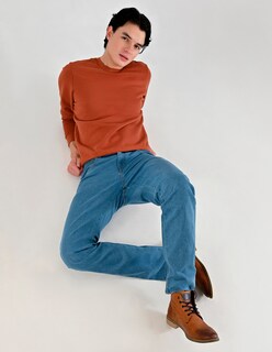 Foto 3 | Foto 3 | Pantalón De Mezclilla Supply Regular Fit 2944 Azul Plumbago