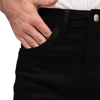 Foto 4 | Foto 4 | Jeans de Mezclilla MCHK 8030 Negros Corte Recto Costuras Resaltadas