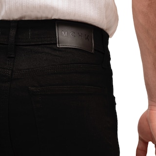 Foto 5 | Foto 5 | Jeans de Mezclilla MCHK 8030 Negros Corte Recto Costuras Resaltadas