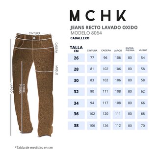 Foto 6 | Foto 6 | Jeans De Mezclilla Mchk Corte Recto. Para Hombre. Color Lavado Oxido. Modelo 8064