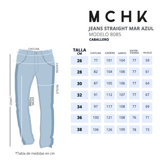 Foto 6 | Foto 6 | Jeans De Mezclilla Mchk. Para Caballero Corte Recto. Color Azul. Modelo 8085