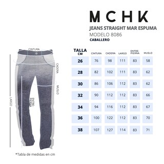 Foto 6 | Foto 6 | Jeans De Mezclilla Mchk. Para Caballero Corte Recto. Color Mar Espuma. Modelo 8086