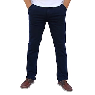 Foto 1 | Foto 1 | Pantalón Recto De Gabardina Stretch Color Marino John Silver