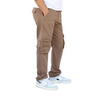 Foto 4 | Foto 4 | Pantalón Cargo Recto De Gabardina Caqui John Silver