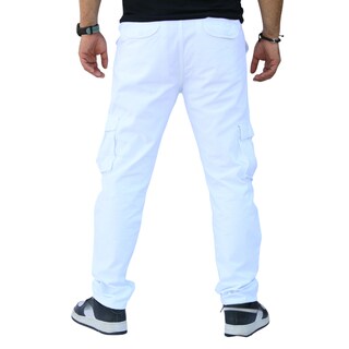 Foto 4 | Foto 4 | Pantalón Cargo Recto De Gabardina Blanca John Silver
