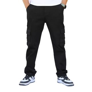 Foto 1 | Foto 1 | Pantalón Cargo Recto De Gabardina Negra John Silver