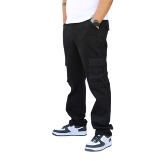 Foto 2 | Foto 2 | Pantalón Cargo Recto De Gabardina Negra John Silver