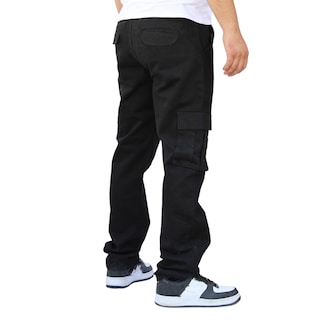 Foto 3 | Foto 3 | Pantalón Cargo Recto De Gabardina Negra John Silver