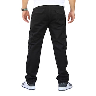 Foto 4 | Foto 4 | Pantalón Cargo Recto De Gabardina Negra John Silver