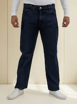 Pantalón De Hombre Vaquero Grueso Azul Petroleo