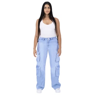 Foto 3 | Foto 3 | Pantalón Cargo Britos Jeans Mujer Mezclilla 025619