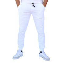 Pantalón Jogger Liso Blanco John Silver