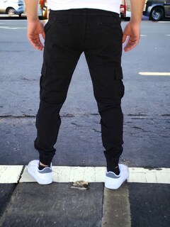 Foto 3 | Foto 3 | Pantalón Jogger Cargo Negro John Silver