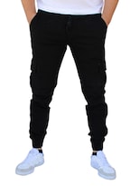 Pantalón Jogger Cargo Negro John Silver