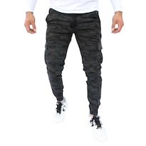 Pantalón Jogger Cargo Camuflaje Gris John Silver