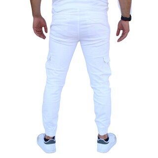 Foto 3 | Foto 3 | Pantalón Jogger Cargo Blanco John Silver