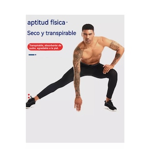 Foto 2 | Foto 2 | Lycra Fitness Mallas Correr Deportes Yoga Hombre Talla L, Eo Safe Imports Esi-8503 Negro