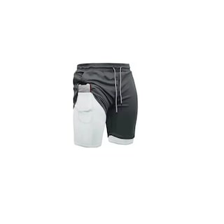 Foto 1 | Foto 1 | Gym Short Con Licra Deportiva 2 En 1 Hombre Ejercicio Talla Xl Eo Safe Imports Esi-14392 Gris