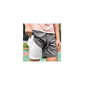Foto 2 | Foto 2 | Gym Short Con Licra Deportiva 2 En 1 Hombre Ejercicio Talla Xl Eo Safe Imports Esi-14392 Gris