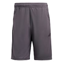 Shorts De Entrenamiento Train Essentials Piqué 3 Franjas Adidas Gris Hombre