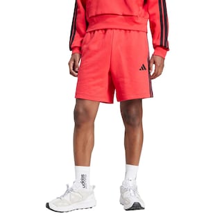 Foto 2 | Foto 2 | Shorts Essential 3 Franjas Felpa Francesa Adidas Rojo Hombre