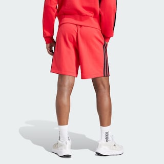 Foto 4 | Foto 4 | Shorts Essential 3 Franjas Felpa Francesa Adidas Rojo Hombre