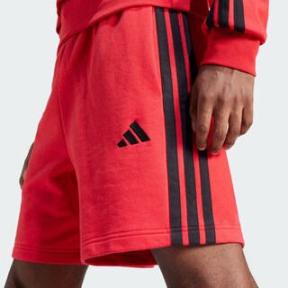 Foto 7 | Foto 7 | Shorts Essential 3 Franjas Felpa Francesa Adidas Rojo Hombre