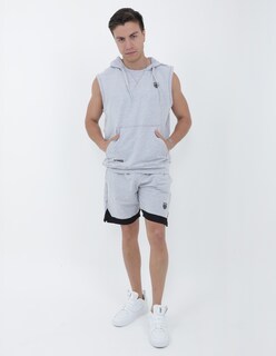 Foto 2 | Foto 2 | Conjunto Short Y Chaleco Deportivo K-swiss Crew Gris Para Hombre