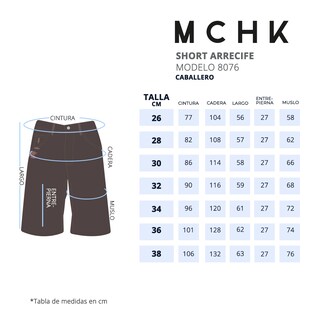 Foto 6 | Foto 6 | Short De Mezclilla Mchk. Caballero, Color Arrecife. Modelo 8076