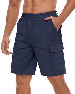 Foto 1 | Foto 1 | Pantalones Cortos Cargo Tacvasen De Algodón De Secado Rápido Para Hombre, Color Azul Marino - Venta Internacional.