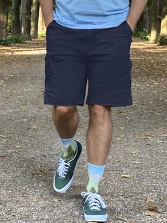 Foto 2 | Foto 2 | Pantalones Cortos Cargo Tacvasen De Algodón De Secado Rápido Para Hombre, Color Azul Marino - Venta Internacional.