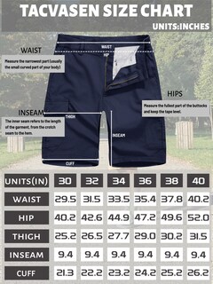 Foto 7 | Foto 7 | Pantalones Cortos Cargo Tacvasen De Algodón De Secado Rápido Para Hombre, Color Azul Marino - Venta Internacional.