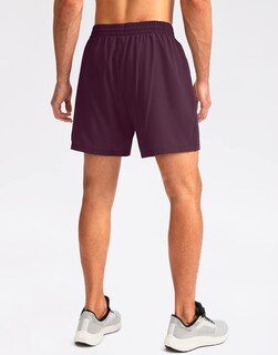 Foto 3 | Foto 3 | Pantalones Cortos Para Correr Pudolla Para Hombre, Entrenamiento Deportivo, Color Vino, Talla L - Venta Internacional.